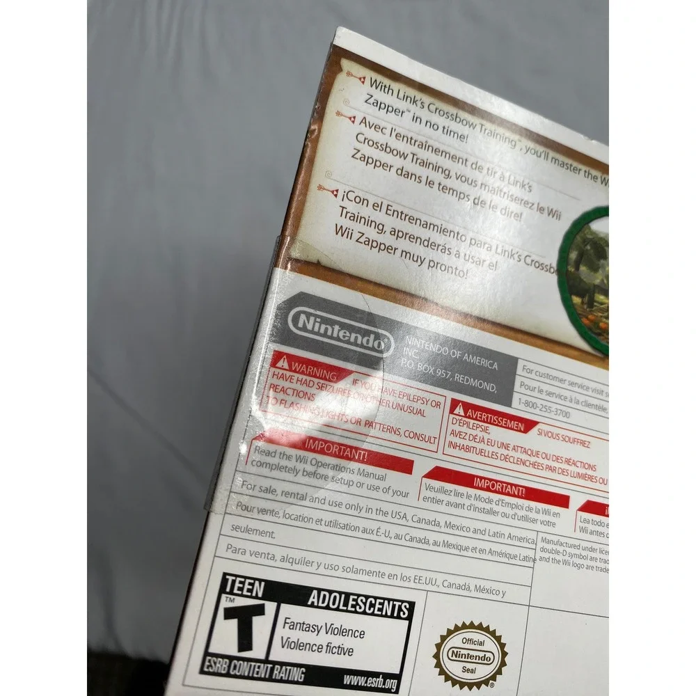 Links Crossbow Training Nintendo Wii Zelda Game Cardboard Sleeve RVL-RZPE-USA